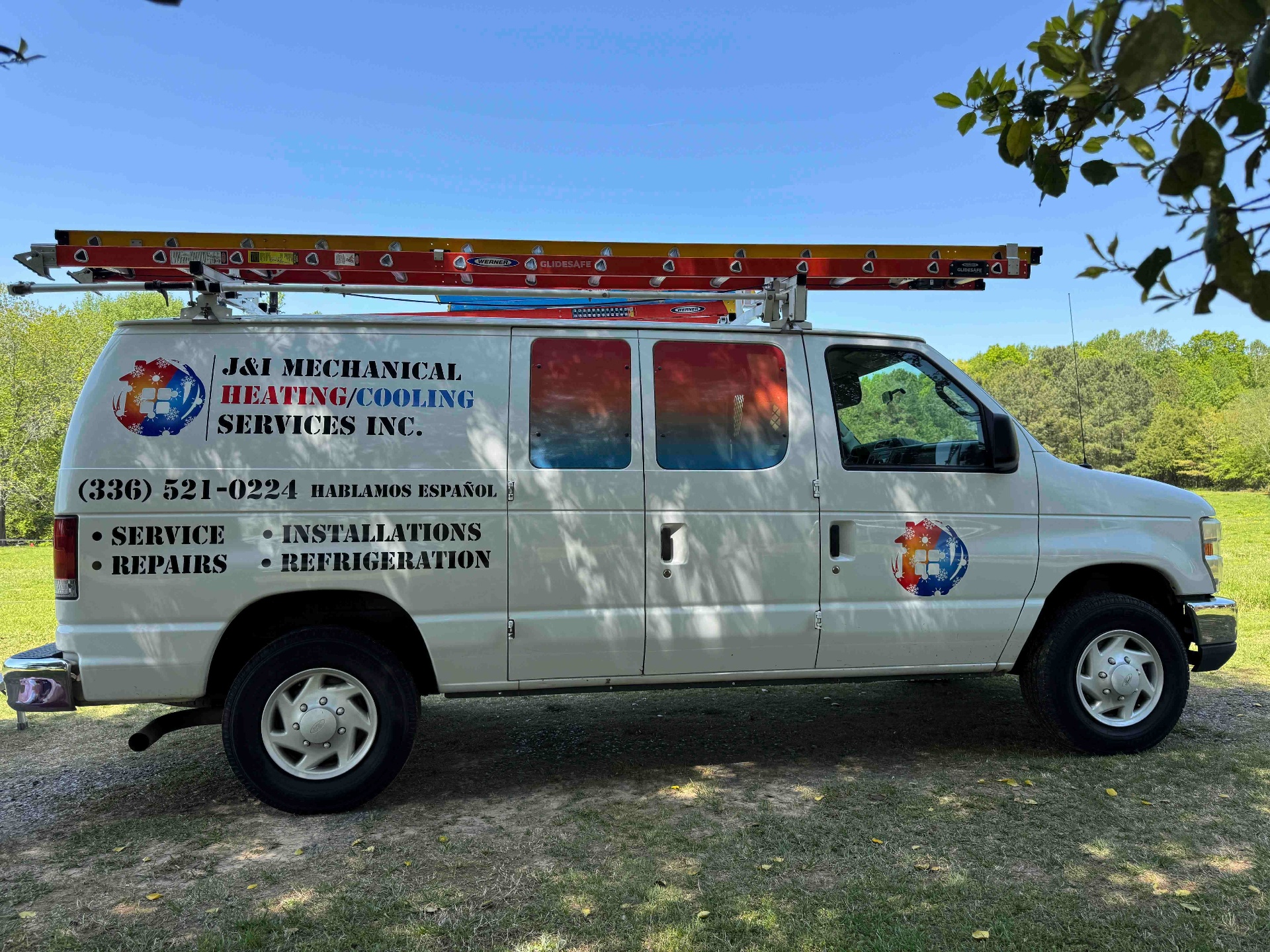 J&I Mechanical service van in North Carolina