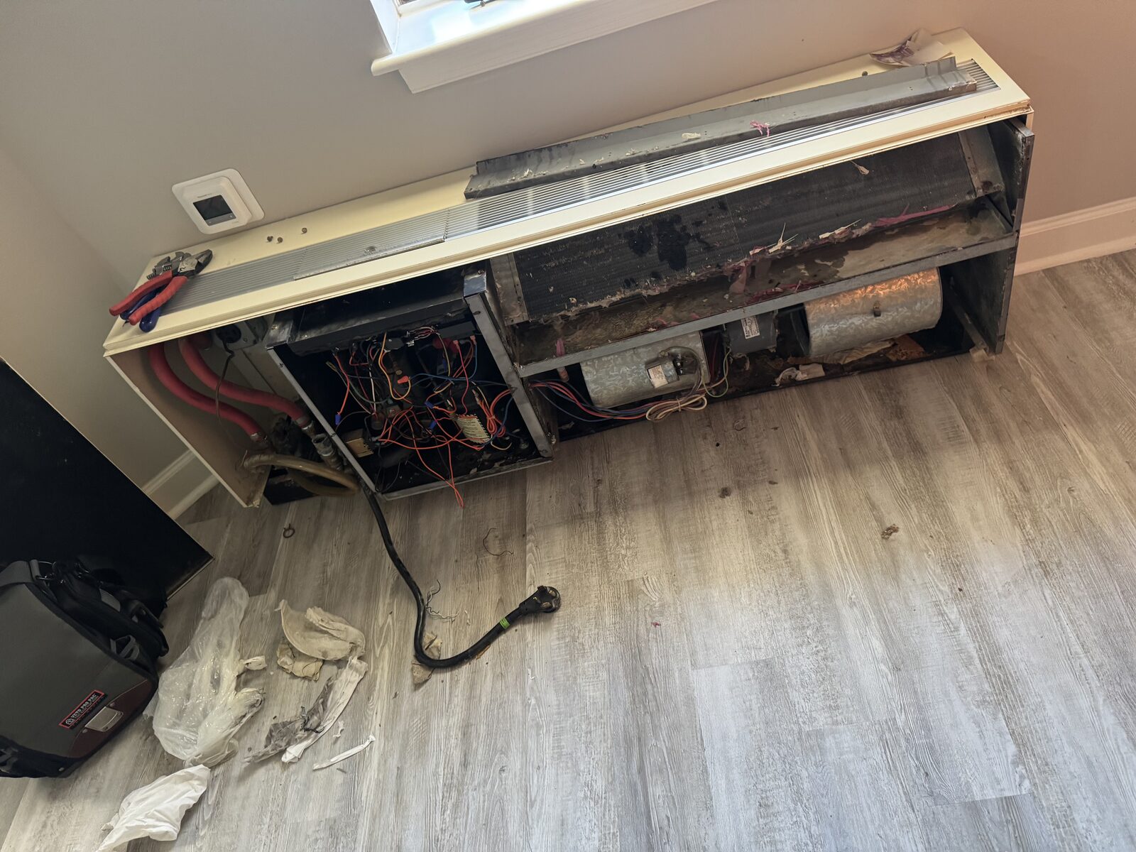Indoor Coil & Blower Cleanout — before