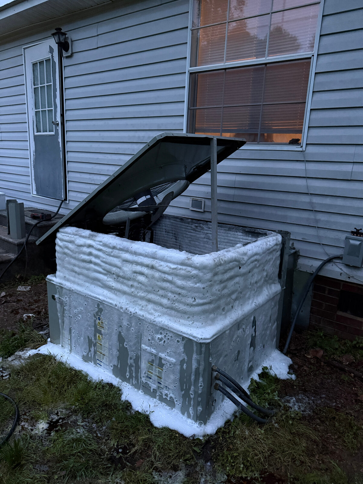 Outdoor Condenser Cleanout — before